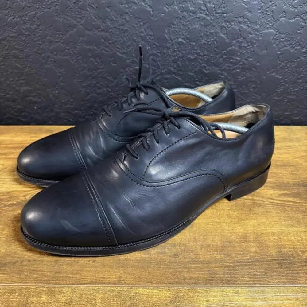 Cole Haan American Classics C31542 Black‎ Leather Cap Toe Oxford Mens 10EEE